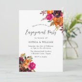 Rustikales Engagement im Herbst Einladung (Stehend Vorderseite)