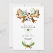 Rustikales Engagement im Wald Einladung (Vorderseite)