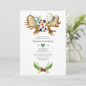 Rustikales Engagement im Wald Einladung (Stehend Vorderseite)