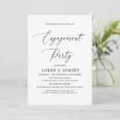 Rustikales Engagement mit einfacher Kalligrafie Einladung (Stehend Vorderseite)