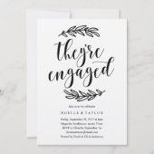 Rustikales Engagement Party Abendessen Einladung (Vorderseite)