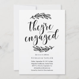 Rustikales Engagement Party Abendessen Einladung