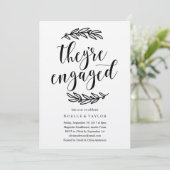 Rustikales Engagement Party Abendessen Einladung (Stehend Vorderseite)