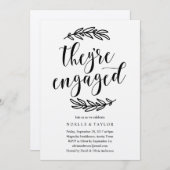 Rustikales Engagement Party Abendessen Einladung (Vorne/Hinten)