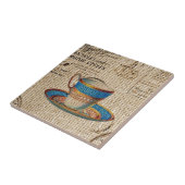 Rustikales Englisch Country Tee Party Blue Teacup Fliese (Seite)