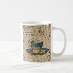 Rustikales Englisch Country Tee Party Blue Teacup Kaffeetasse