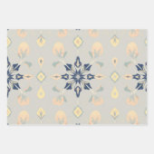 Rustikales Englisch Folk Kariert Gift Wrap Geschenkpapier Set (Vorderseite 3)