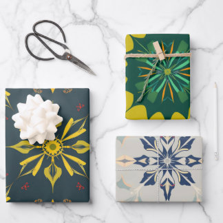 Rustikales Englisch Folk Kariert Gift Wrap Geschenkpapier Set