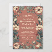 Rustikales englisches Cottage William Morris Einzu Einladung (Vorderseite)