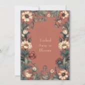 Rustikales englisches Cottage William Morris Einzu Einladung (Rückseite)