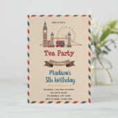 Rustikales englisches Thema Geburtstagsparty Einladung (Stehend Vorderseite)