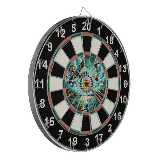 Rustikales Entenfest Dartscheibe (Vorderseite Links)