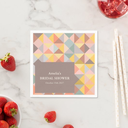 Rustikales erdbedingtes neutrales Brautparty Serviette (Beispiel)