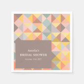 Rustikales erdbedingtes neutrales Brautparty Serviette (Vorderseite)