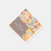 Rustikales erdbedingtes neutrales Brautparty Serviette (Ecke)