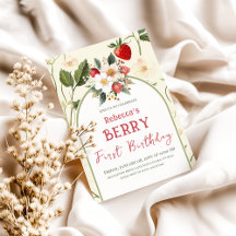 Rustikales Erdbeerthema Berry Erster Geburtstag