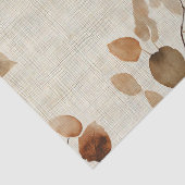 Rustikales, erdhaftes Blätter- und Zweigmuster der Seidenpapier (Detail)