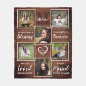 Rustikales Erinnerungsgedanken Foto bewahren Fleecedecke (Vorderseite)