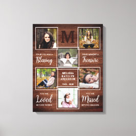 Rustikales Erinnerungsgedanken Foto bewahren Leinwanddruck