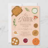 Rustikales Erntedank-Abendessen Einladung (Vorderseite)