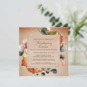 Rustikales Erntedank Dinner Einladung (Stehend Vorderseite)