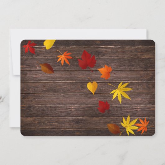 Rustikales Erntedank Dinner Einladung (Rückseite)