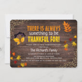 Rustikales Erntedank Dinner Einladung (Vorderseite)