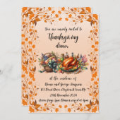 Rustikales Erntedank Dinner Einladung (Vorne/Hinten)