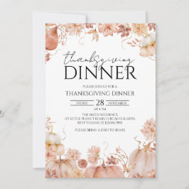 Rustikales Erntedank-Dinner Einladung