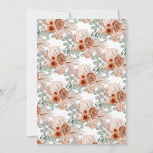 Rustikales Erntedank-Dinner Einladung (Rückseite)