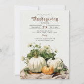 Rustikales Erntedank-Dinner Einladung (Vorderseite)