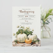 Rustikales Erntedank-Dinner Einladung (Stehend Vorderseite)