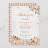 Rustikales Erntedank Dinner Party Einladung (Vorne/Hinten)