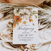 Rustikales Erntedank Dinner Pumpkin Einladung