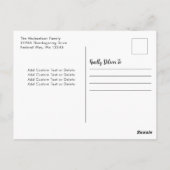 Rustikales Erntedank Dinner Pumpkin Einladung Postkarte (Rückseite)