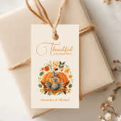 Rustikales Erntedank Dinner Pumpkin Geschenkanhänger