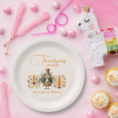 Rustikales Erntedank Dinner Pumpkin Pappteller (Party)