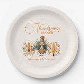 Rustikales Erntedank Dinner Pumpkin Pappteller (Vorderseite)