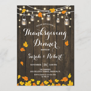 Rustikales Erntedank Einladung