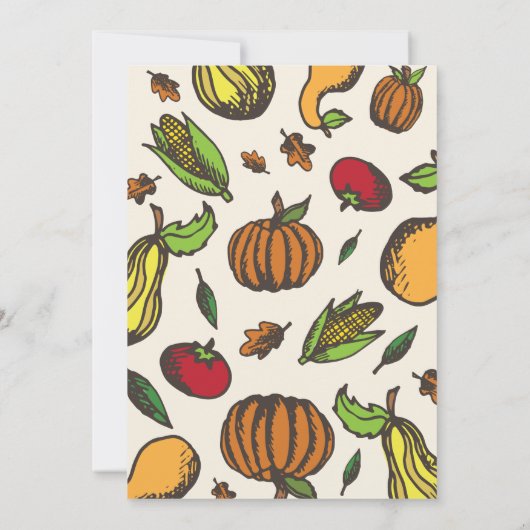 Rustikales Erntedank Fest Einladung (Rückseite)