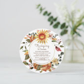 Rustikales Erntedank im Herbst Einladung (Stehend Vorderseite)