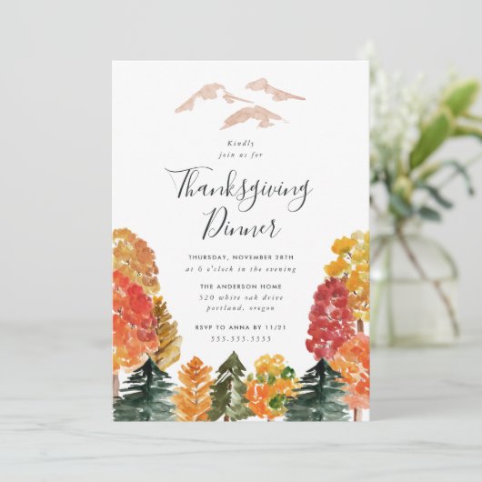 Rustikales Erntedank im Herbst Einladung (Stehend Vorderseite)