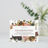 Rustikales Erntedank im Herbst Einladungspostkarte (Stehend Vorderseite)