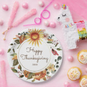 Rustikales Erntedank im Herbst Pappteller (Party)