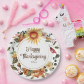 Rustikales Erntedank im Herbst Pappteller (Party)