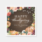 Rustikales Erntedank im Herbst Serviette (Vorderseite)