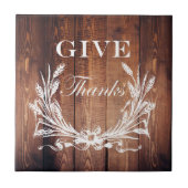 rustikales Erntedank-Kranz Holz geben Dank Fliese (Vorderseite)