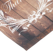 rustikales Erntedank-Kranz Holz geben Dank Mittelgroßer Tischläufer (Ecke)