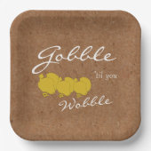 Rustikales Erntedank Party Pappteller (Vorderseite)