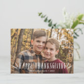 Rustikales Ernteerbe Erntedank Foto Feiertagskarte (Stehend Vorderseite)